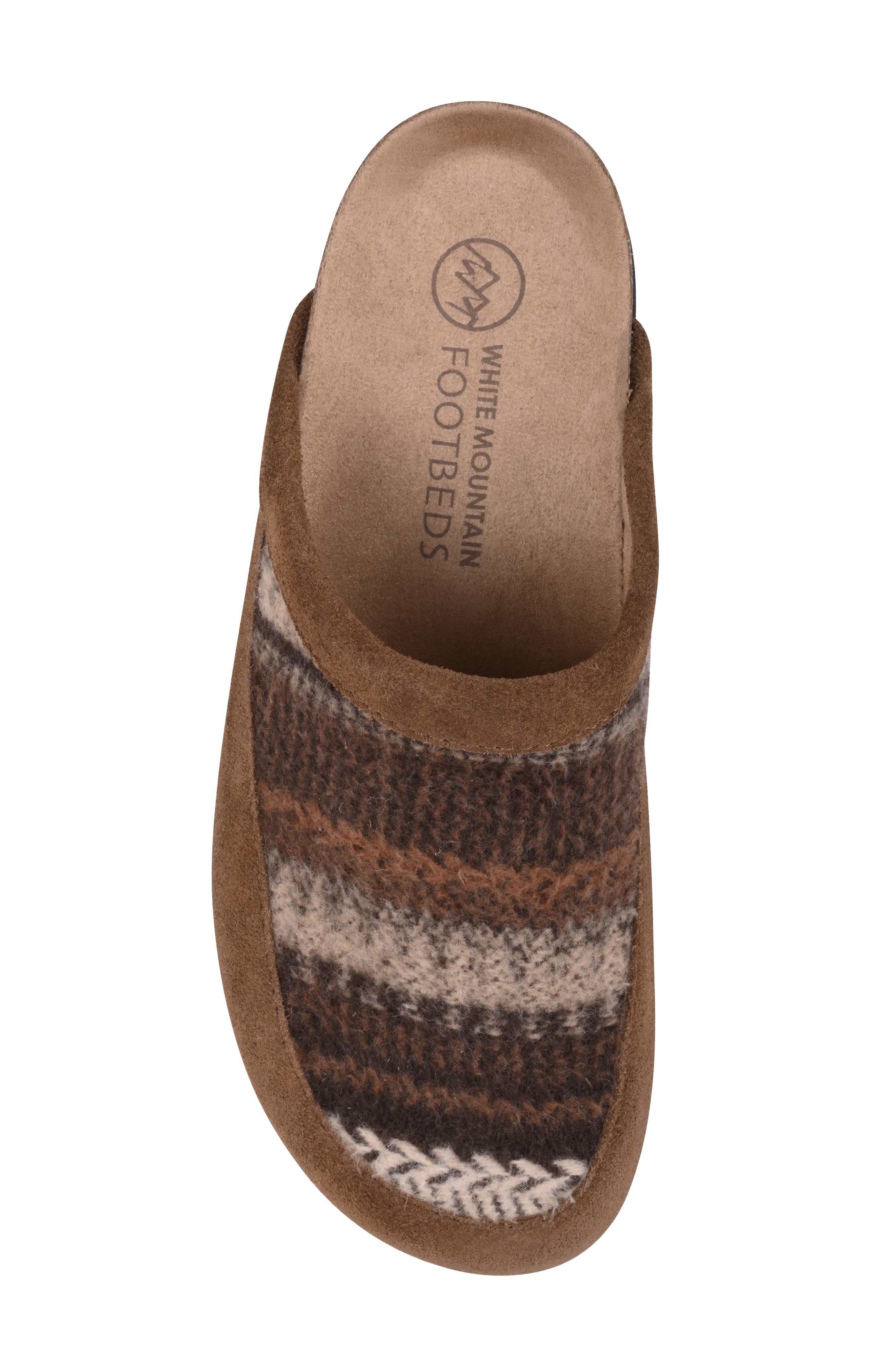 White Mountain Footwear Benday Clog, Alternate, color, Chestnut/ Multi