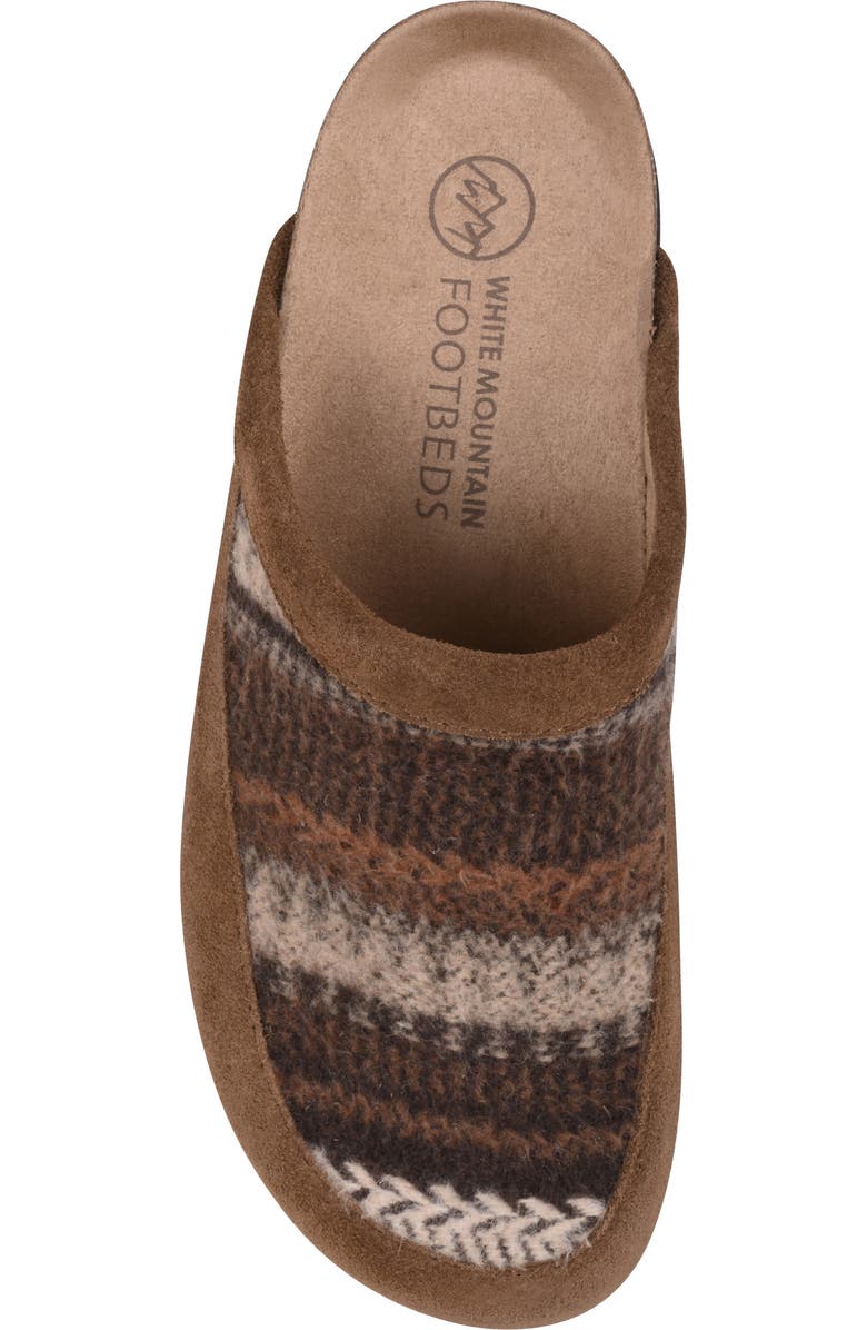 White Mountain Footwear Benday Clog, Alternate, color, Chestnut/ Multi