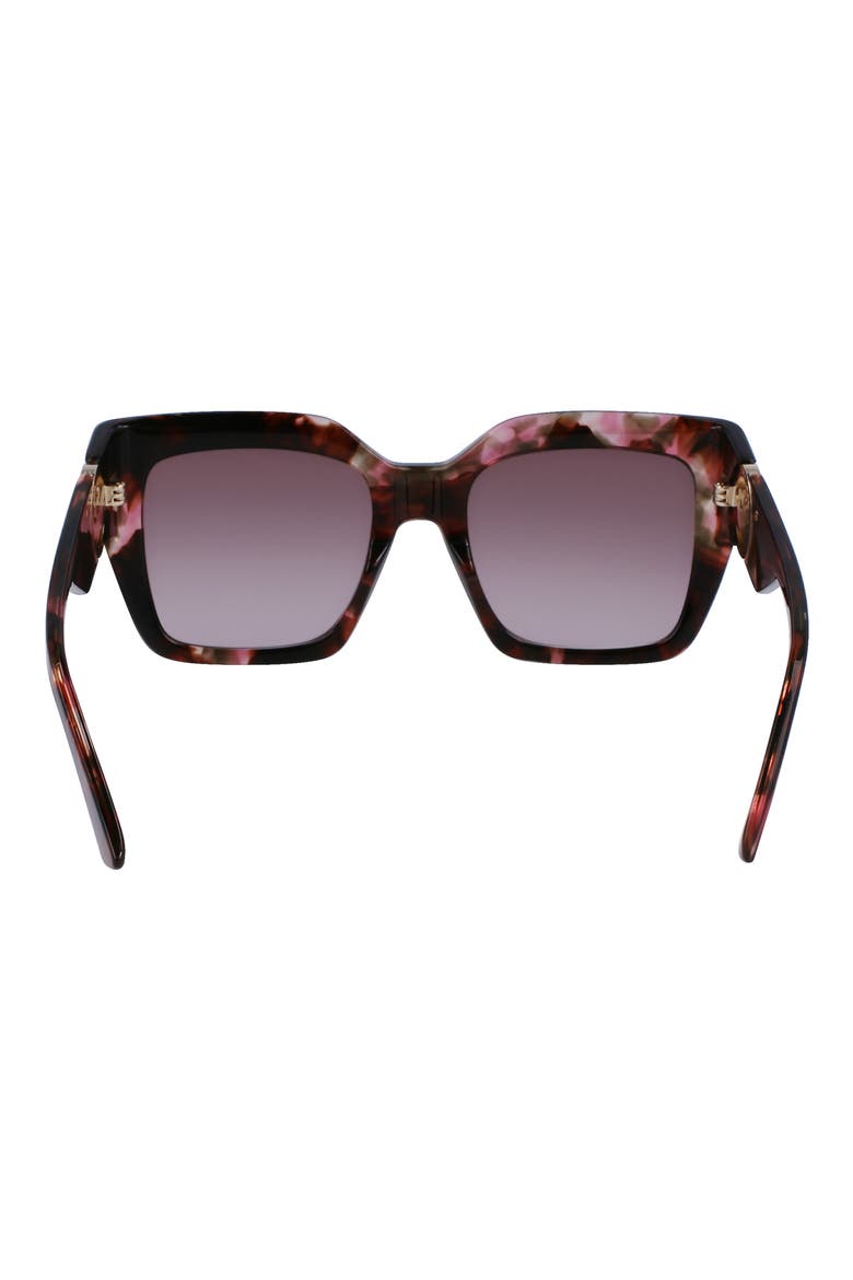 53mm Rectangular Sunglasses, Alternate, color, BROWN ROSE HAVANA