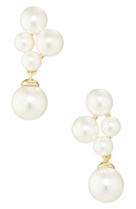 Nuit Blanche Freshwater Pearl Drop Earrings