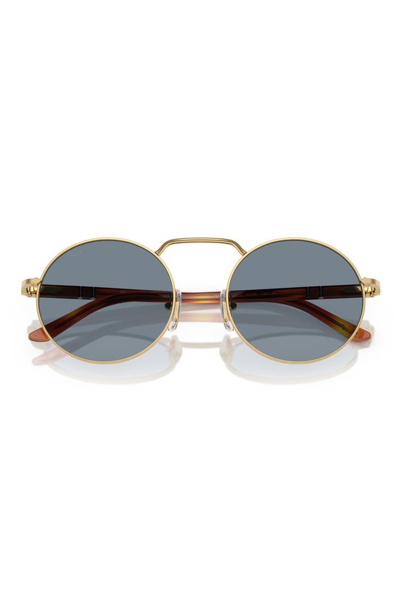 53mm Polarized Round Sunglasses, Alternate, color, LIGHT BLUE