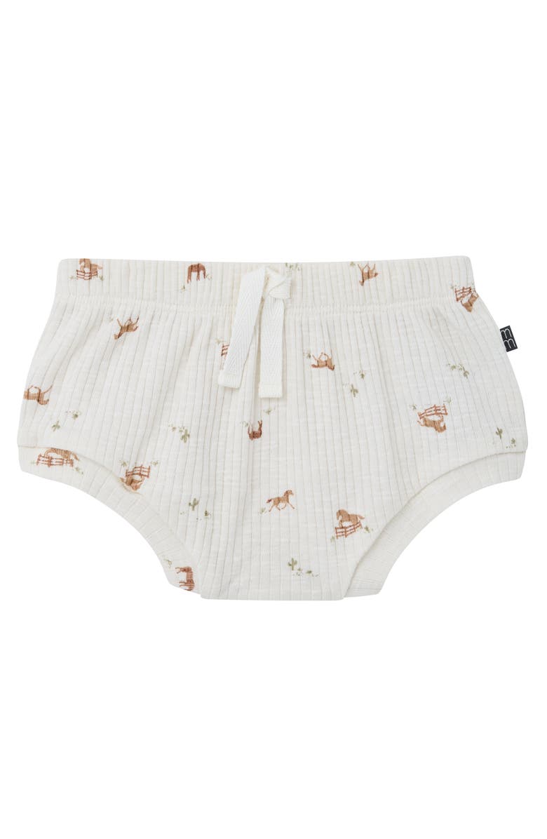 Modern Moments<sup>™</sup> by Gerber Neutral Bodysuit and Shorties Set, Alternate, color, Horse Barn