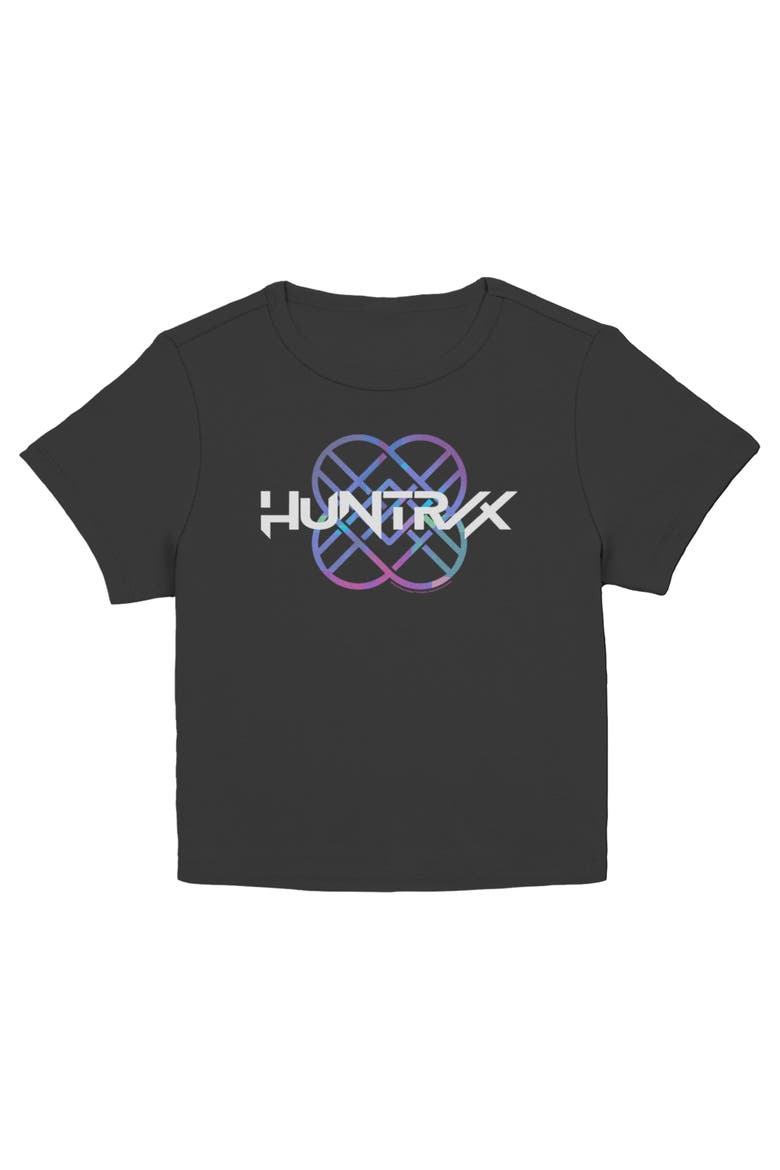Junior's KPop Demon Hunters Pop Stars Holographic Logo  Graphic T-Shirt, Main, color, Black