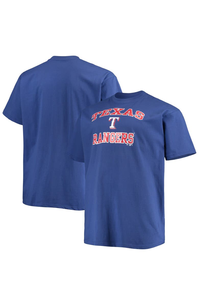FANATICS Men's Fanatics Branded Royal Texas Rangers Big & Tall Heart T-Shirt, Main, color,
