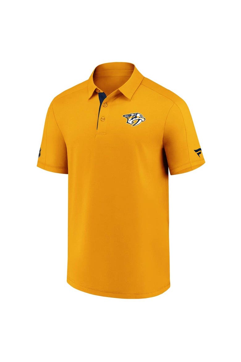 Men's Fanatics Branded Gold Nashville Predators Authentic Pro Locker Room Polo, Alternate, color, Gold