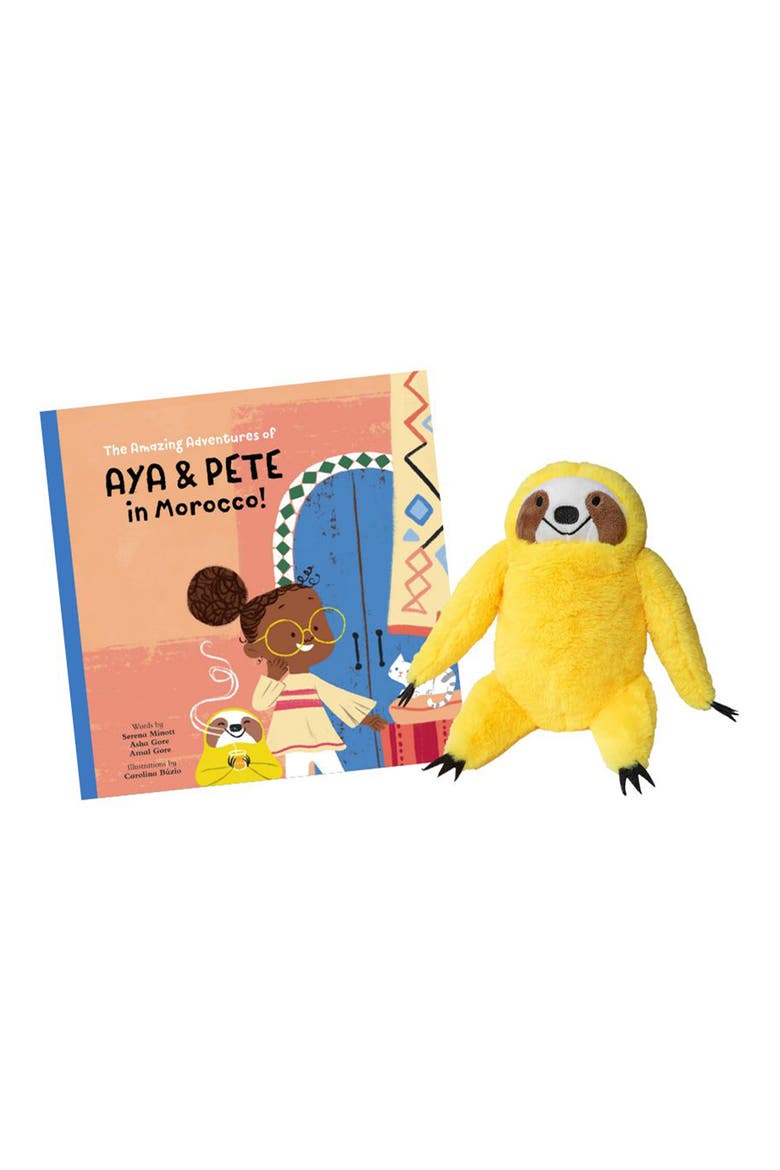 'The Amazing Adventures of Aya & Pete in Morocco!' Book & Plush Pete Set, Main, color, NONE