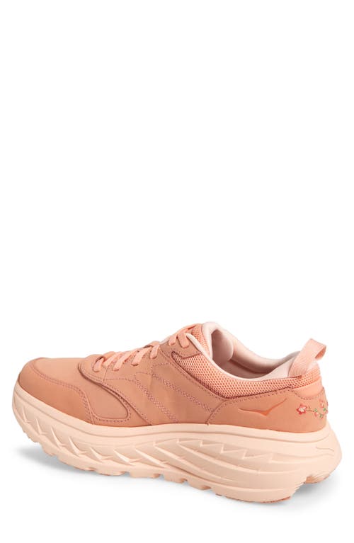 Hoka Gender Inclusive Vibrant Bloom Bondi L Bp Sneaker In Brown