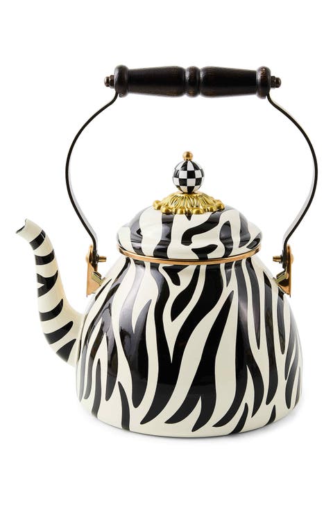 Zebra Enameled Steel 2-Quart Tea Kettle