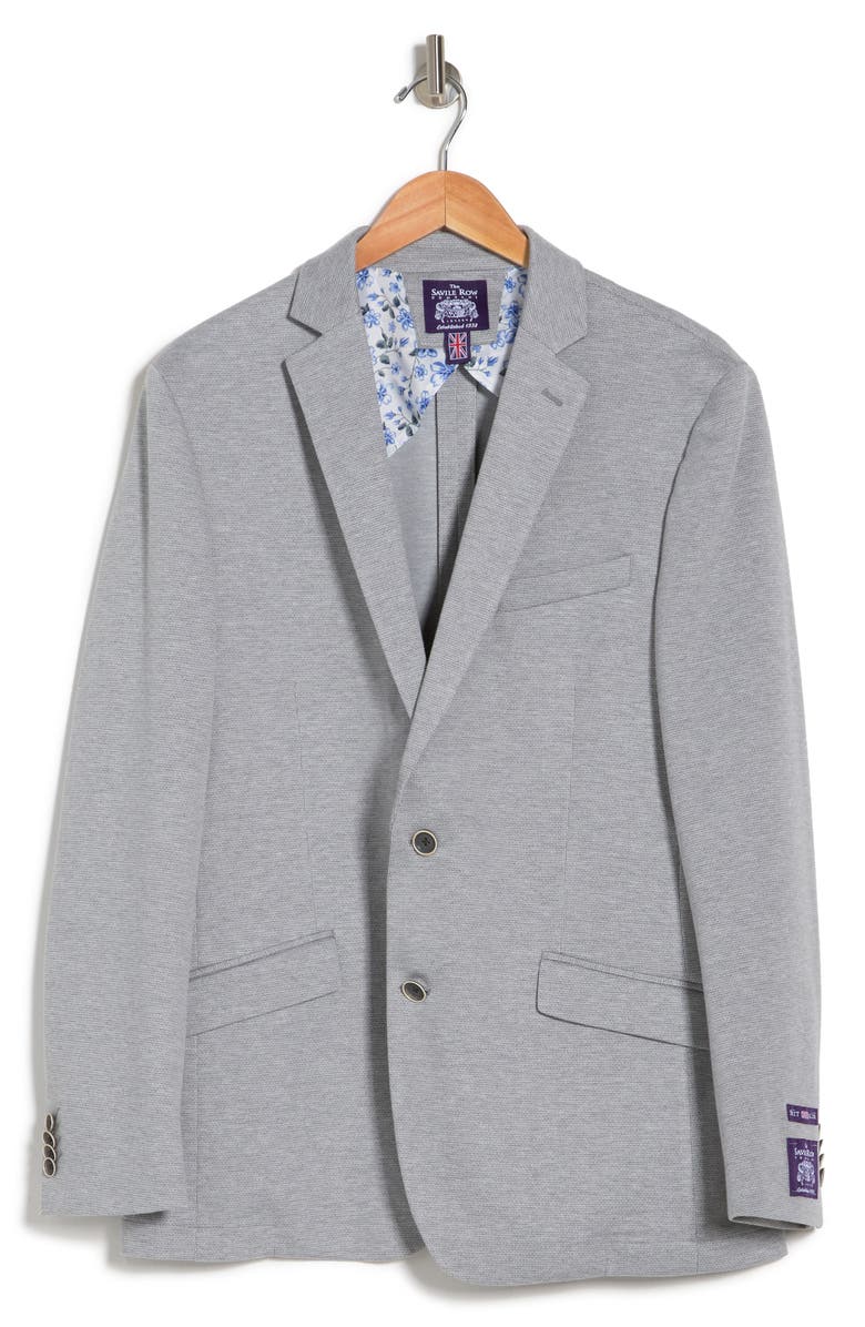 SAVILE ROW CO Textured Neat Knit Sport Coat, Alternate, color, Grey