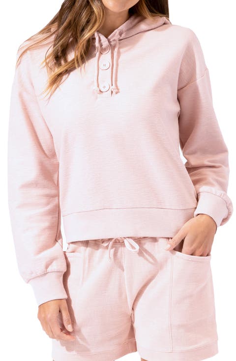 Tanisha Hooded Henley Pullover