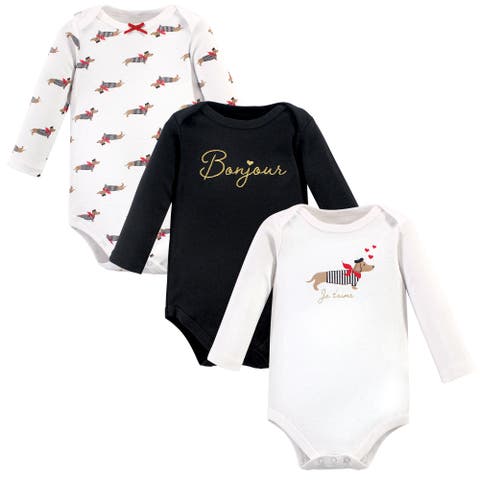 Essential All-Cotton Long-Sleeve Bodysuit Triple Pack (Baby)
