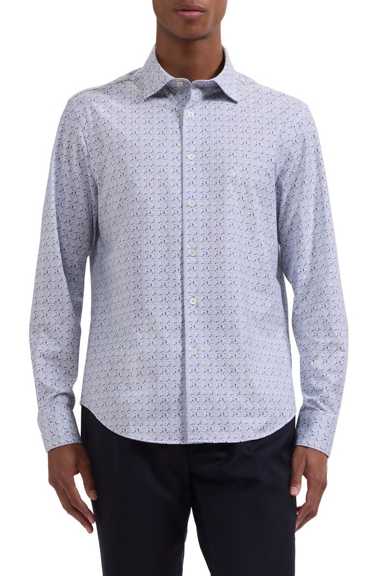 James OoohCotton® Geo Print Button-Up Shirt, Main, color, SAND