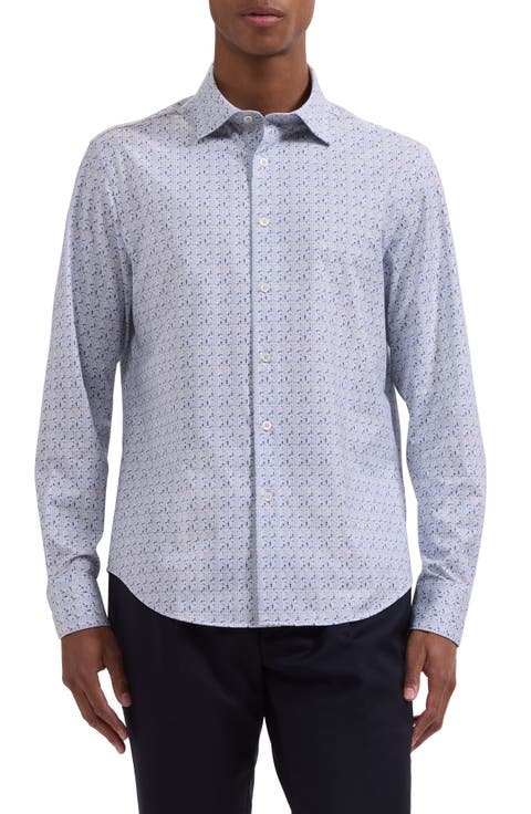 James OoohCotton® Geo Print Button-Up Shirt