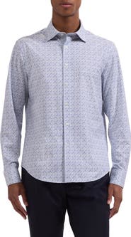 Bugatchi James OoohCotton® Geo Print Button-Up Shirt