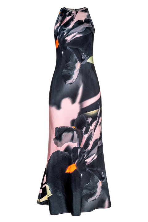 Atlantis Silky Bias Cut Maxi Dress