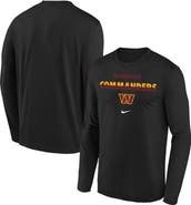 Nike Youth Nike Black Washington Commanders Team Color Split Long Sleeve T-Shirt