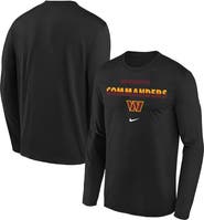 Nike Youth Nike Black Washington Commanders Team Color Split Long Sleeve T-Shirt