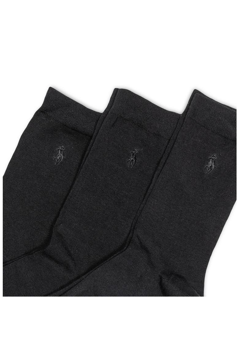 3-Pack Classic Crew Socks, Alternate, color, BLACK