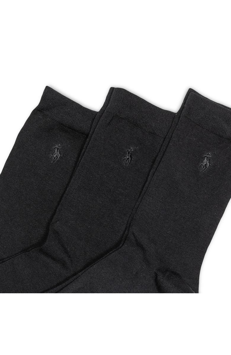 Polo Ralph Lauren 3-Pack Classic Crew Socks, Alternate, color, Black