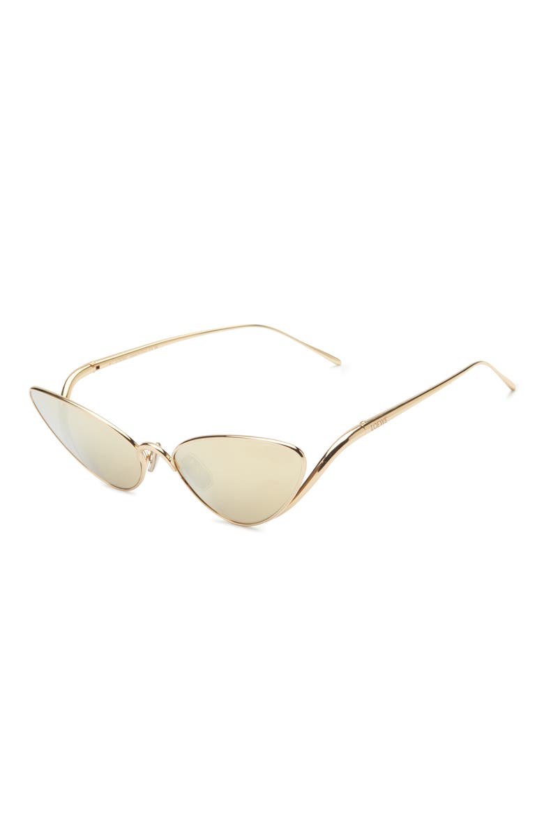 Signature 58mm Cat Eye Sunglasses, Main, color, SHINY ENDURA GOLD / BROWN