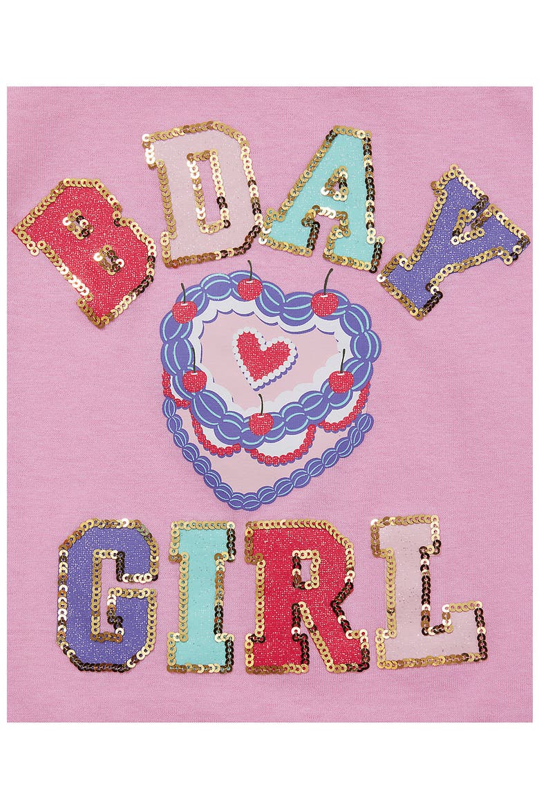 Girls Long Sleeve Graphic Meet And Greet Tee, Alternate, color, Glitter Sequins/Candy Pink