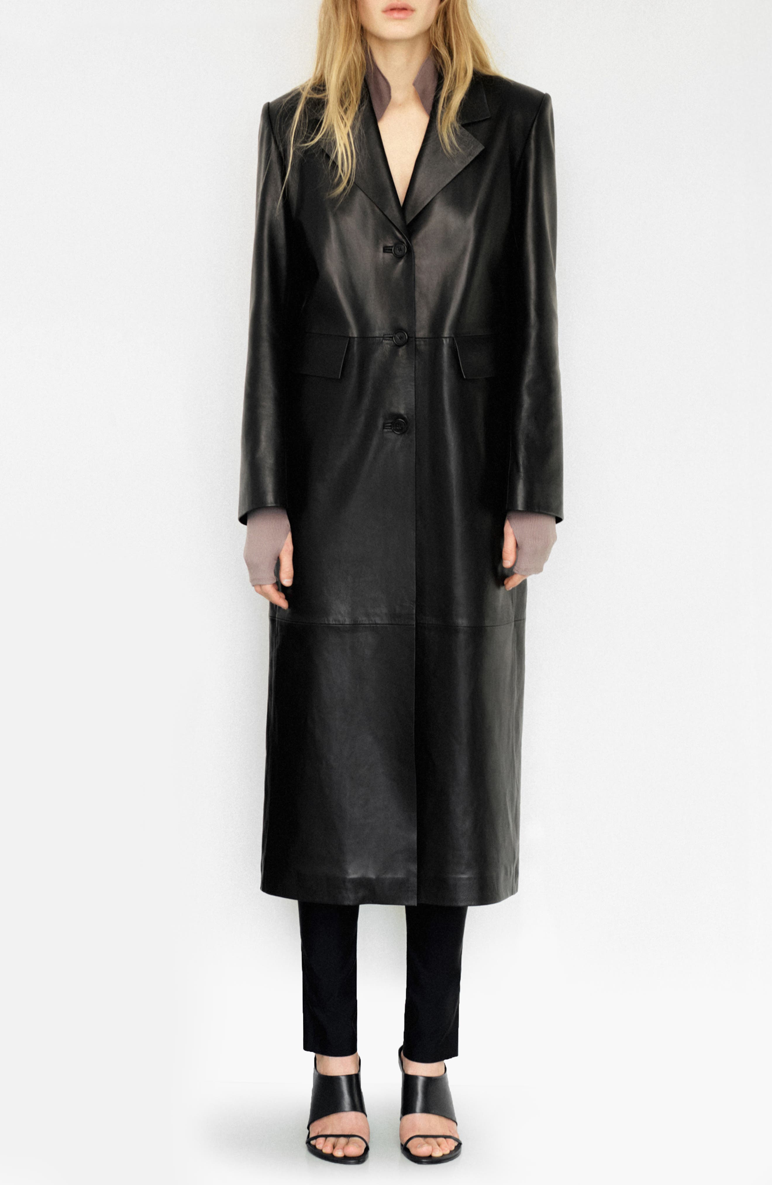 Long Leather Coat