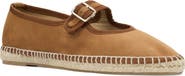 Aquatalia Acora Leather Mary Jane Espadrille Flat
