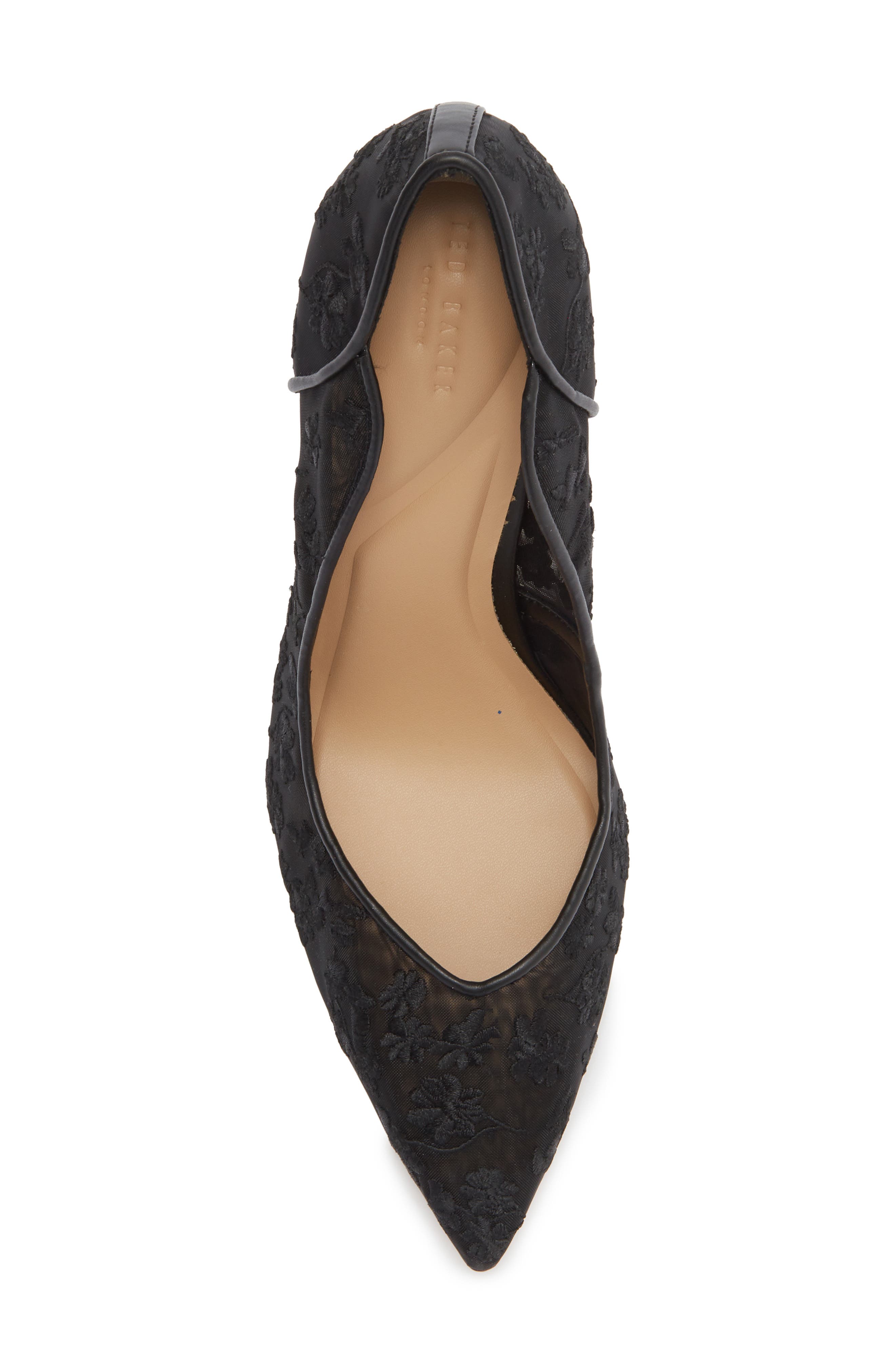 Ted Baker London Camilla Pointed Toe Pump, Alternate, color, Black Wisteria Trail