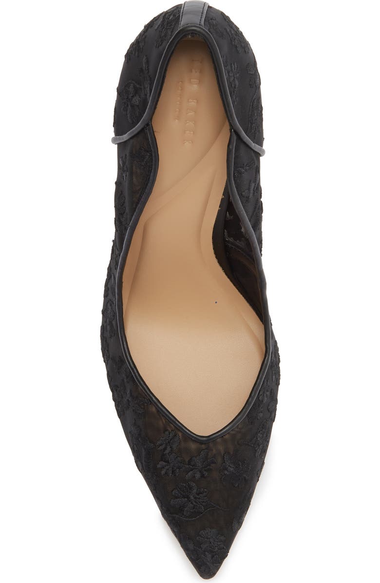 Ted Baker London Camilla Pointed Toe Pump, Alternate, color, Black Wisteria Trail