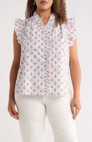 SUGARLIPS Lara Floral Eviel Ruffle Top