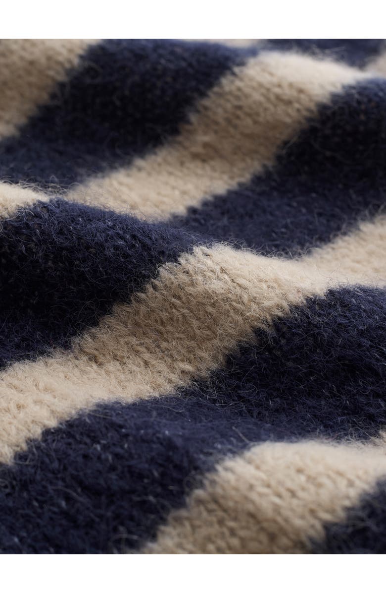 Celtic & Co. Longline Edge To Edge Cardigan, Alternate, color, Navy / Oatmeal