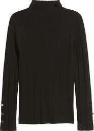MARGARET O'LEARY Phoebe Mock Neck Rib Sweater