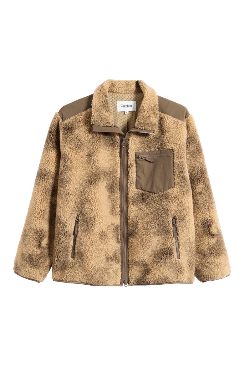 Oak Camo Fleece Zip-Up Jacket, Alternate, color, NATURAL