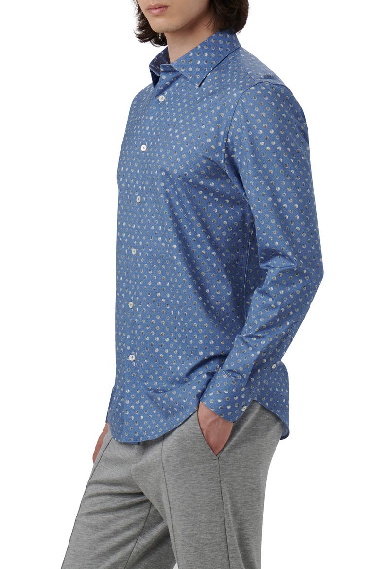 James OoohCotton® Dot Print Button-Up Shirt, Alternate, color, CLASSIC-BLUE