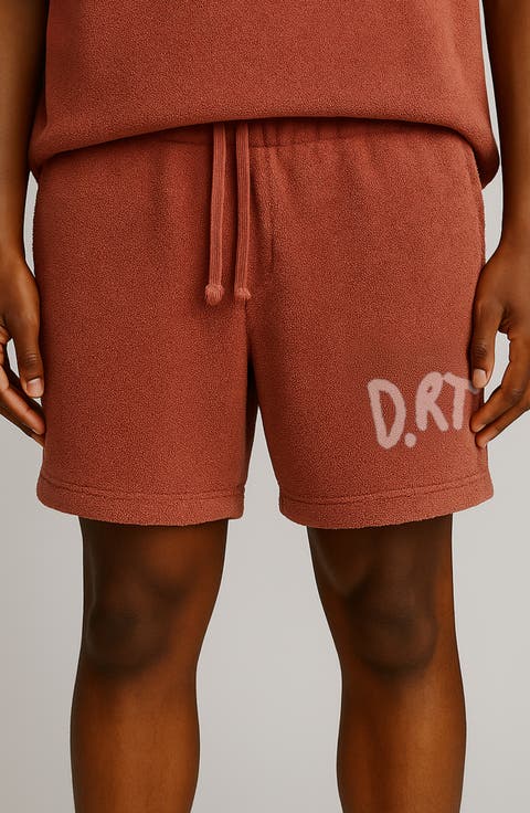 Classic Cotton Terry Cloth Drawstring Shorts