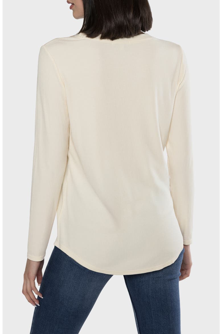 Maggie Ribbed T-Shirt, Alternate, color, BUTTER