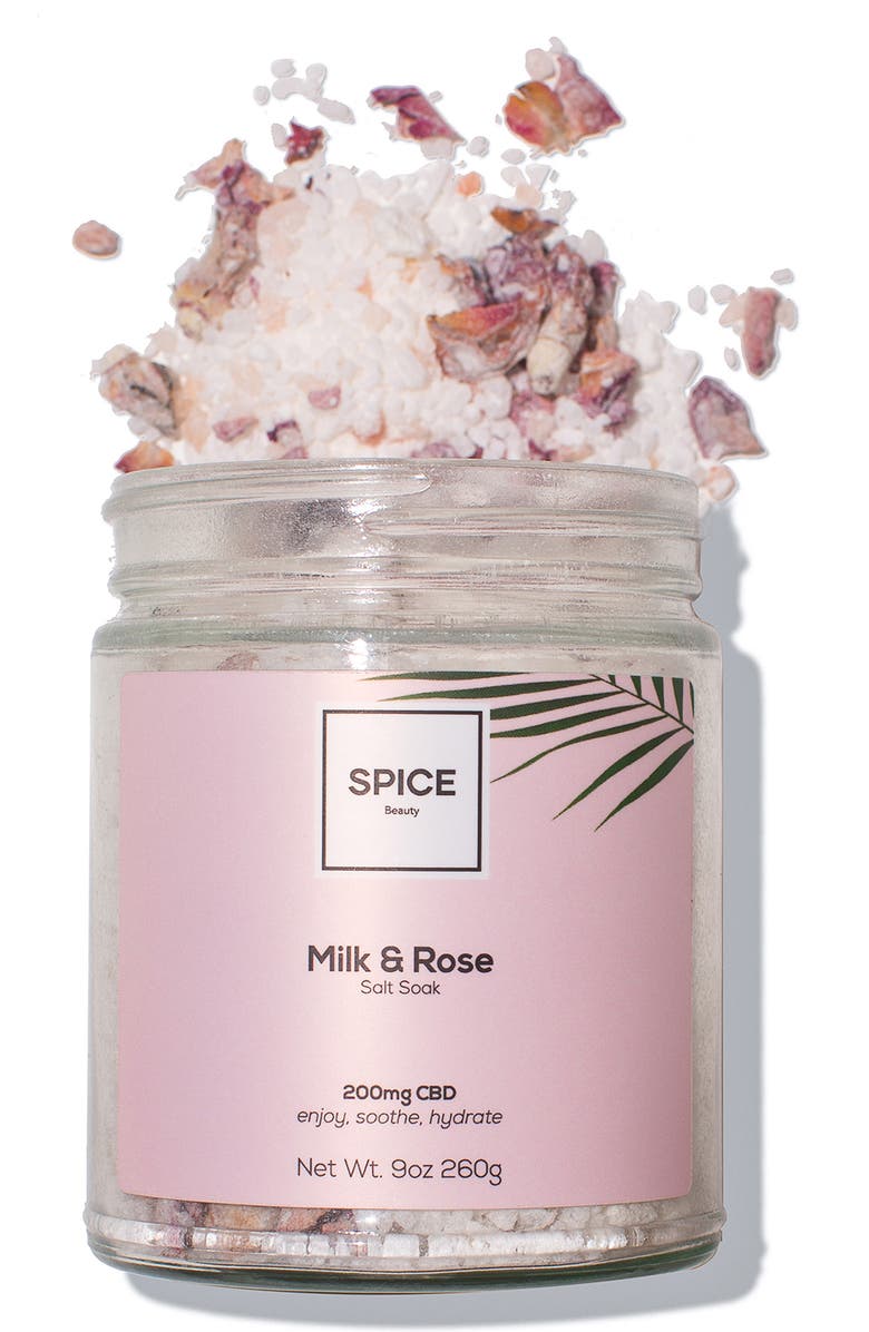 Spice Beauty Milk & Rose Salt Soak with CBD, Alternate, color,