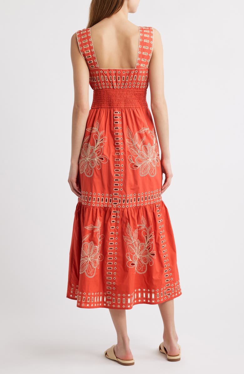 Rails Fawn Eyelet Embroidered Smocked Waist Sundress, Alternate, color, 