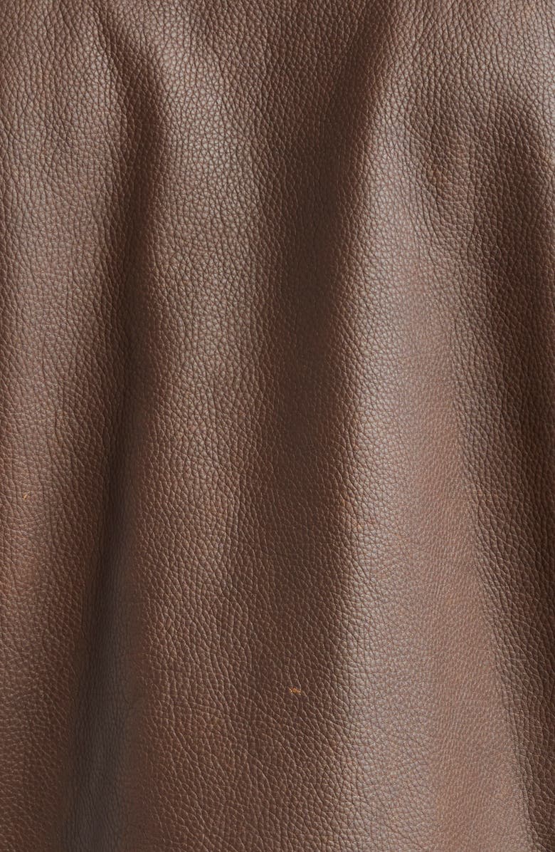 AMIRI Patch Racer Leather Jacket, Alternate, color, Walnut Brown