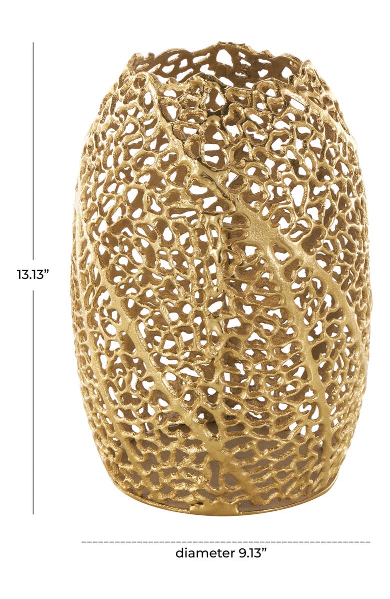 VIVIAN LUNE HOME Textured Metal Vase, Alternate, color,