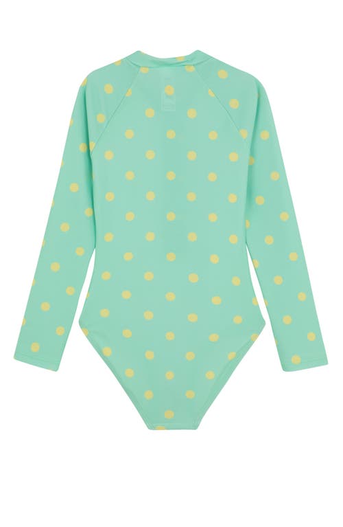 Shop Gottex Kids Dot Dot Dot Long Sleeve Zip Front One Piece
