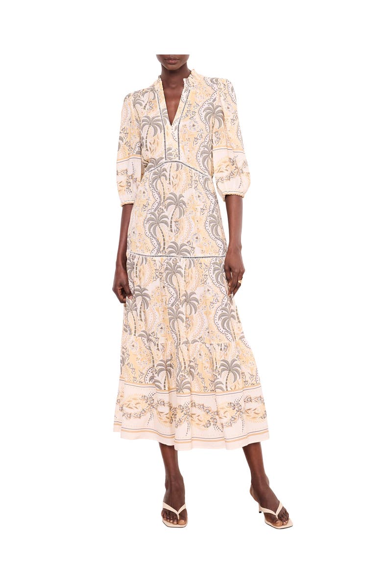 MINT VELVET Palm Print Maxi Dress, Main, color, Green