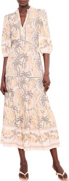 MINT VELVET Palm Print Maxi Dress