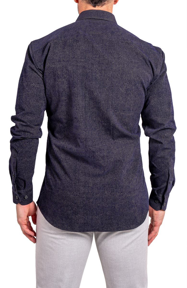 Maceoo Fibonacci Ascension Contemporary Fit Button-Up Shirt, Alternate, color, Black