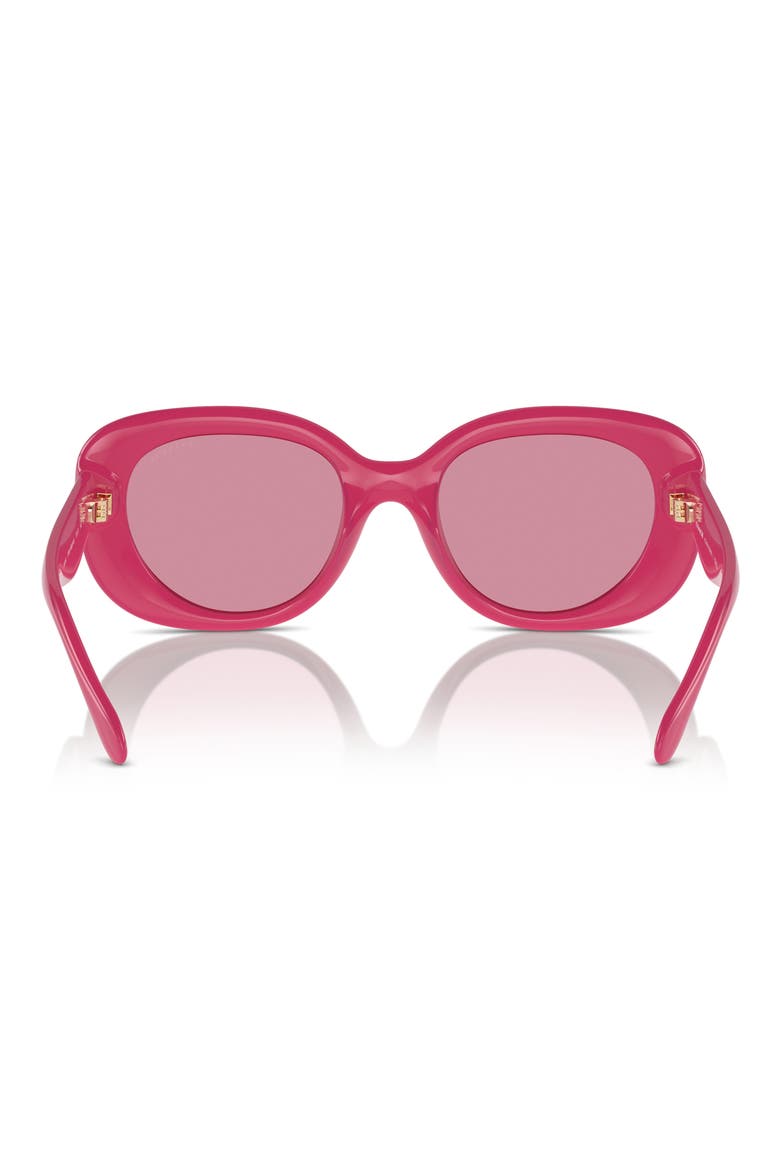 53mm Round Sunglasses, Alternate, color, PINK