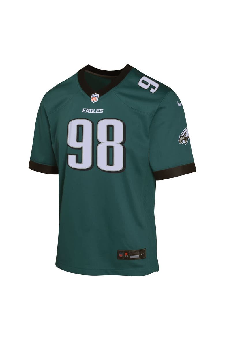 Youth Nike Jalen Carter Midnight Green Philadelphia Eagles Game Player Jersey, Alternate, color, Green