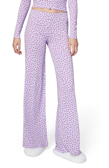 Florence By Mills Rib Print Pants In Pink