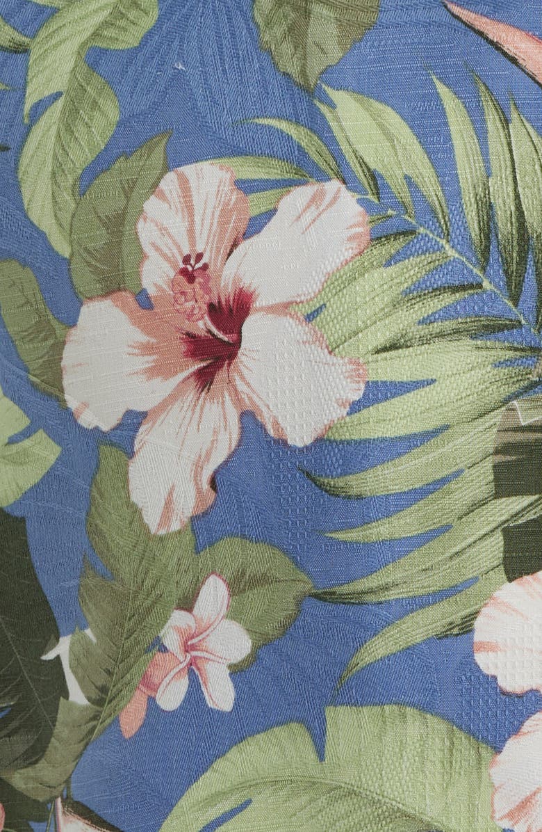 Tommy Bahama Flora Festival Silk Camp Shirt, Alternate, color, Peachy Sweet