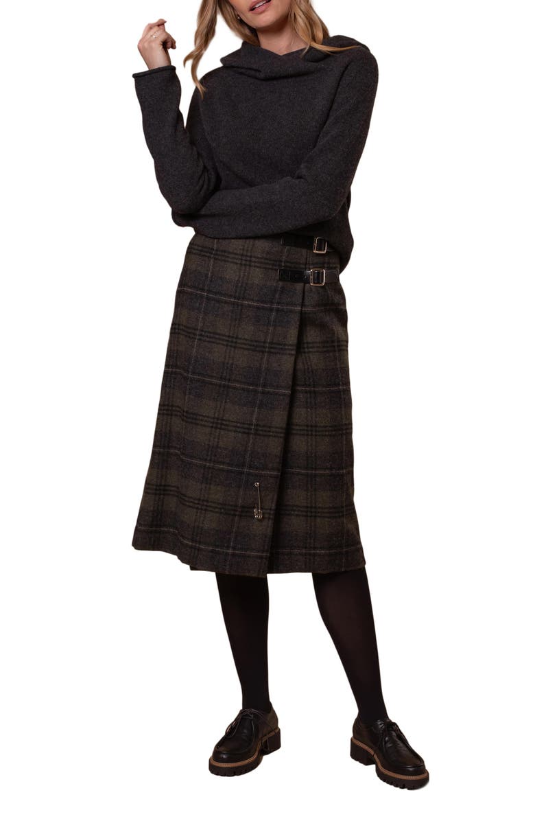 Celtic & Co. Midi Celt Kilt Plaid Skirt, Alternate, color, Cairngorm Heath