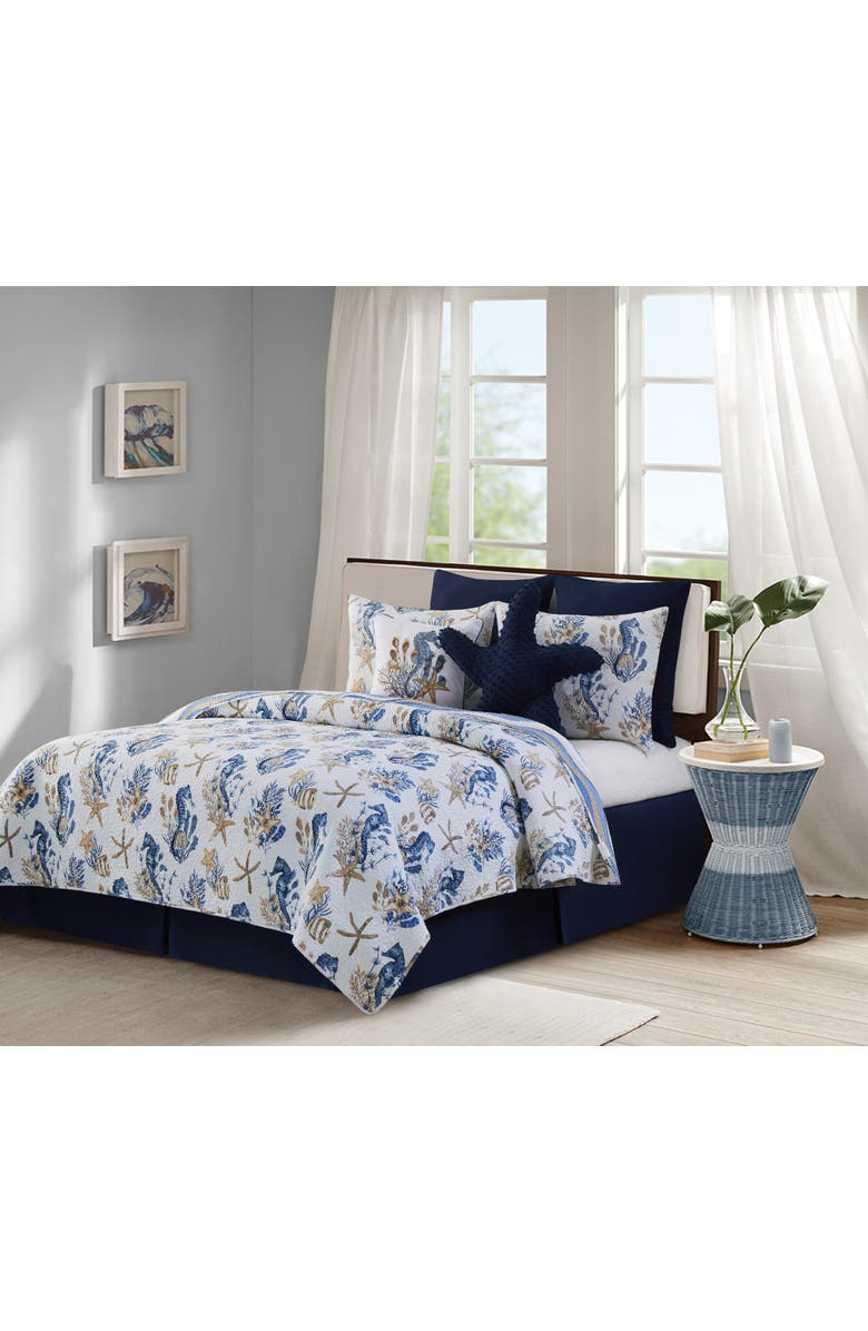 C&F Home Seahorse Sands Quilt Bedding Collection, Main, color, Blue